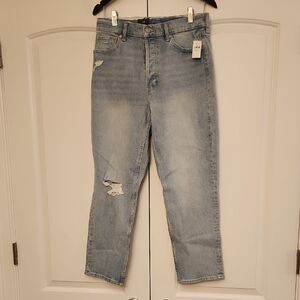 GAP Women's Denim Straight Leg Jeans - Light Blue